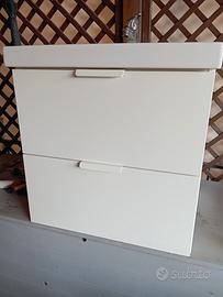 mobile bagno completo di rubinetto,sifone e specch