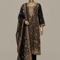 Salwar Kameez Nero e Champagne
