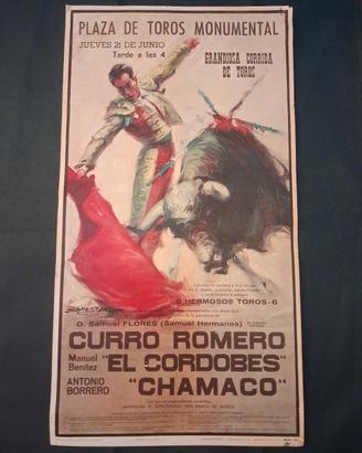 Manifesto taurino vintage Barcellona 1964
