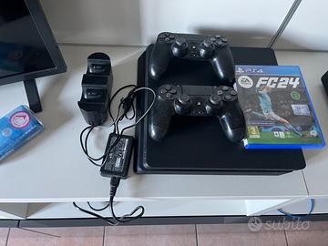 Playstation 4 PS4+2 Joystick+FC24+Base Ricarica