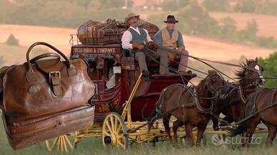 Borsone da viaggio in cuoio tipo western
