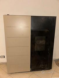 stufa a pellet con canna fumaria inox 