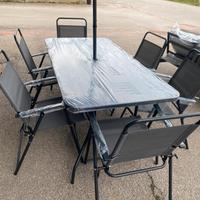 Set giardino 8 pezzi antracite