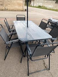 Set giardino 8 pezzi antracite