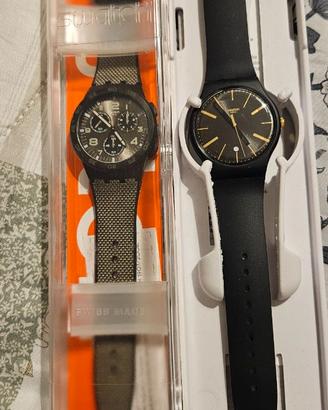Swatch Chono Dark Forest e Gent Dash of Yellow