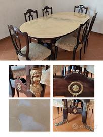 Set da pranzo - Tavolo con 6 sedie