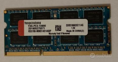 Memoria Ram SODIMM 4 GB DDR3 1866 MHz PC3-14900