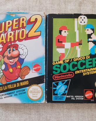 Super Mario Bros 2 + Soccer Nes Nintendo Mattel