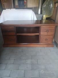 porta TV in legno massello