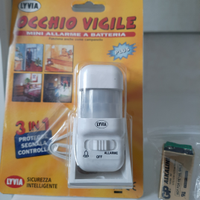 "Occhio vigile" mini allarme a batteria (fornita)