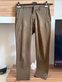 Pantalone verde Zara man tg. 38 mod corto caviglia