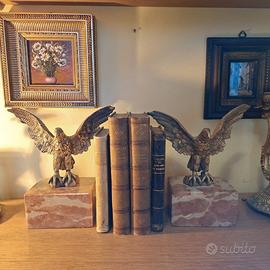 Antiche Sculture aquila imperiale bronzo fine 800
