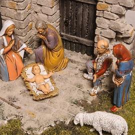 Presepe popolare artigianale con statuine