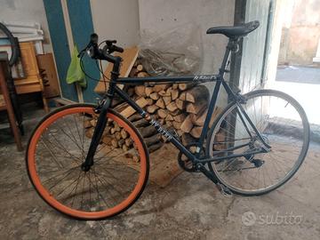 bici da strada scatto fisso modificata con cambio