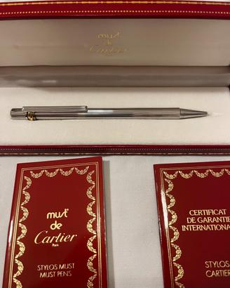 Penna Biro In argento Must de Cartier