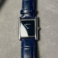 Seiko Mod Tank Pelle Blu