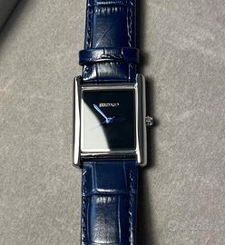 Seiko Mod Tank Pelle Blu