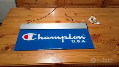 Insegna bifacciale al neon Champion