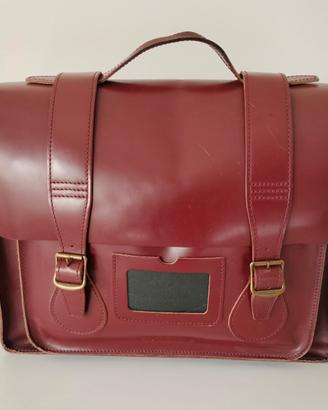 Borsa Dr. Martens in cuoio color ciliegio