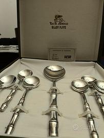 Set posate da dessert vintage silver plated 
