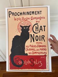 Poster stampa gatto nero liberty quadro grande