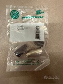 xlr maschio neutrik nc3mx da saldare nuovo sigilla