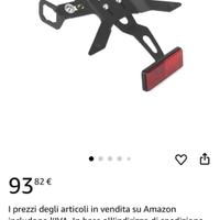 Portatarga regolabile universale moto - NUOVO