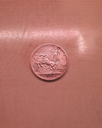 moneta 5 lire 1914 quadriga briosa vittorio emanue