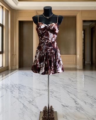 Mini abito fantasia donna taglia unica