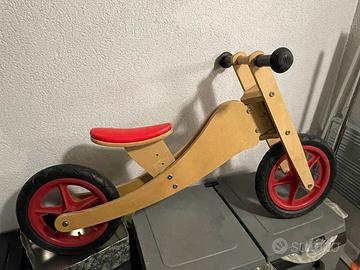 Bicicletta bambini senza pedali in legno