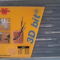set 8 punte fresa 3d per legno