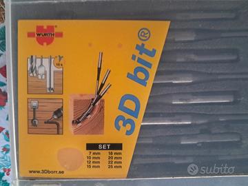 set 8 punte fresa 3d per legno