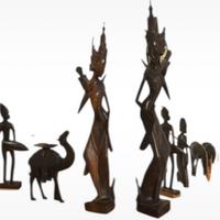 Statue in ebano artigianato etnico