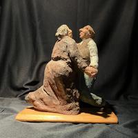 Scultura in terracotta dipinta