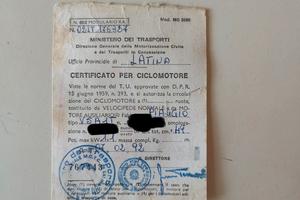 libretto originale vespa 50 V5A1T 