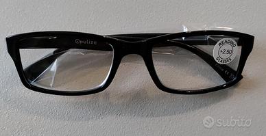 2 Occhiali lettura 2.50 presbite nero