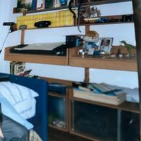 libreria a giorno in legno massello