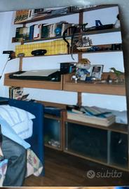 libreria a giorno in legno massello