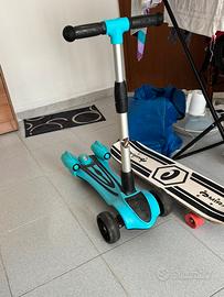 Monopattino bambino con luci e musica integrata