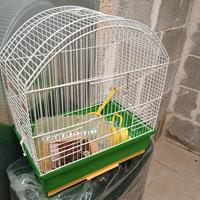 Gabbietta per uccellini con accessori