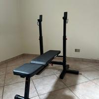 Panca Piana Pieghevole con Supporto Bilanciere