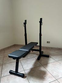 Panca Piana Pieghevole con Supporto Bilanciere