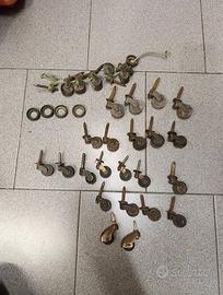 Lotto Di 27 Antiche Ruote Ottone Rare Restauro