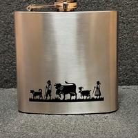 Fiaschetta Alpina Incisa Poya: Acciaio Inox 170 ml