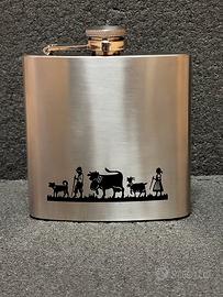 Fiaschetta Alpina Incisa Poya: Acciaio Inox 170 ml