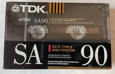 Audiocassetta vergine tdk SA type II cromo nuova d