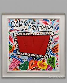 Colazione da Fontana. Bruno Donzelli. Serigrafia 