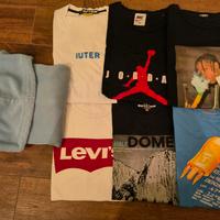 LOTTO di maglie Nike/Iuter/Levi's + 1 felpa