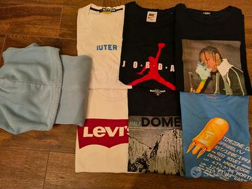 LOTTO di maglie Nike/Iuter/Levi's + 1 felpa