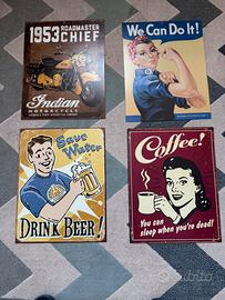 Targhe vintage in metallo – originali USA
